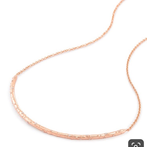 NWT Kendra Scott Amber Choker rose gold necklace - Picture 2 of 5